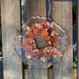 Coaster with Rose Gold Flakes